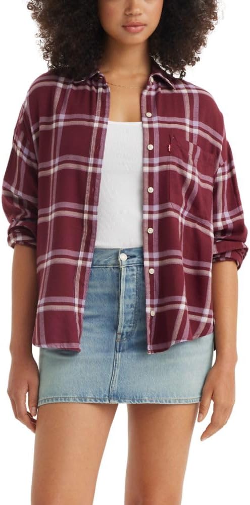 

Женская фланель Levi's Henri, Colletta Plaid Burgundy
