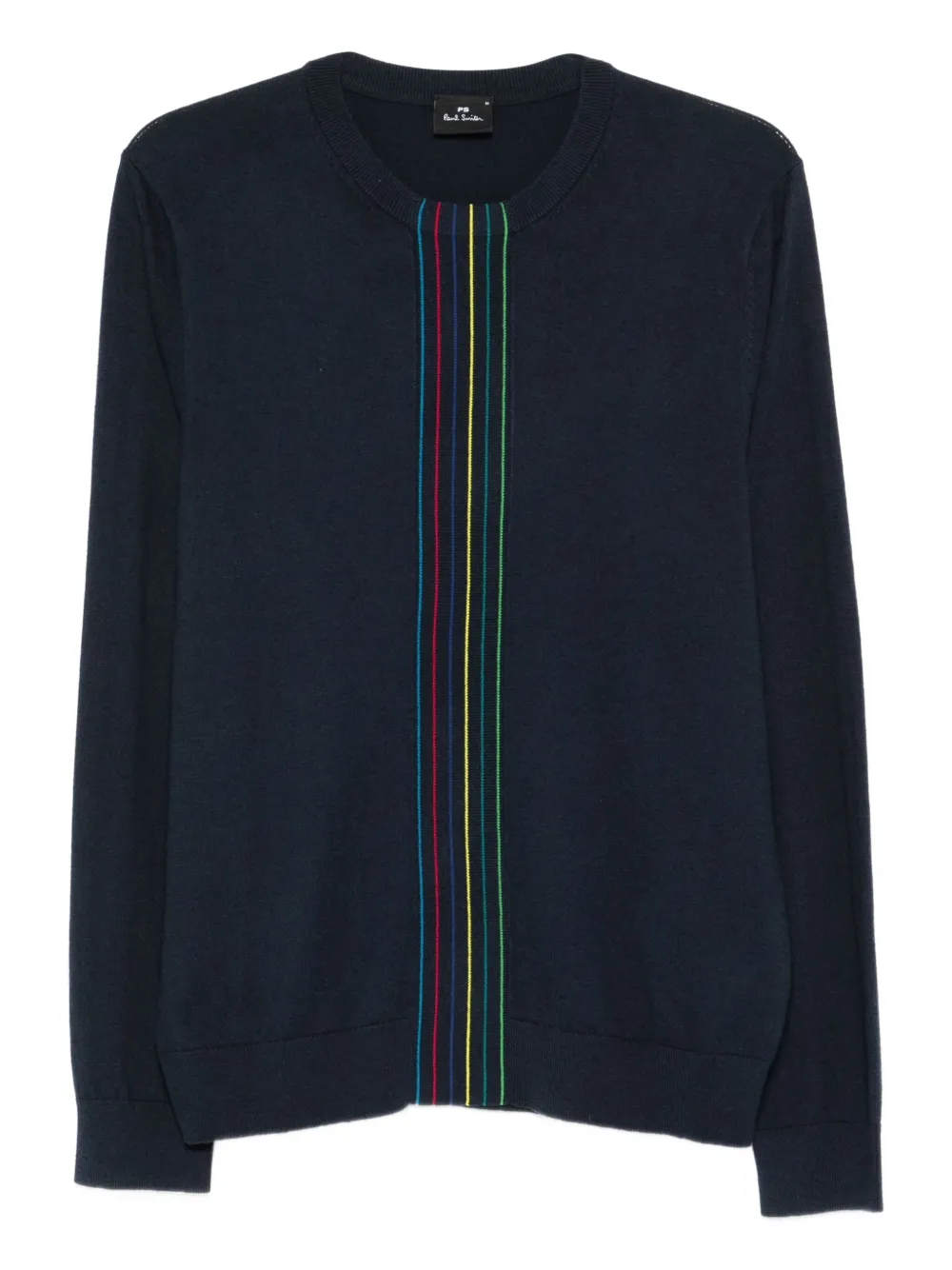 

Свитер с круглым вырезом в спортивную полоску PS Paul Smith, синий