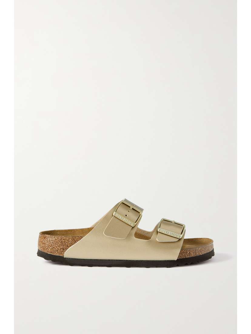 Сандалии Arizona из металлизированной искусственной кожи Birkenstock, золотой