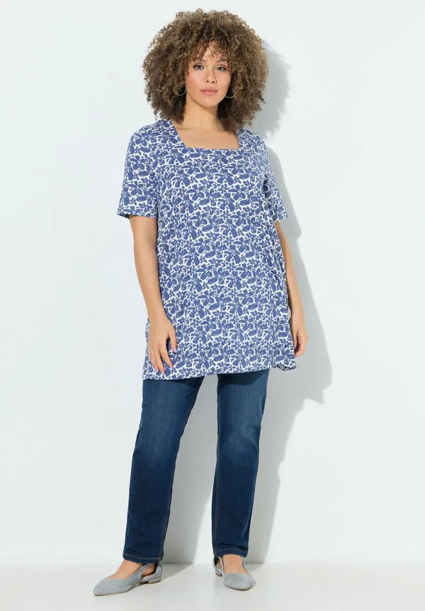 

Футболка с принтом carréhalbarm Ulla Popken, Atlantic Blue, Синий, Футболка с принтом carréhalbarm Ulla Popken, Atlantic Blue