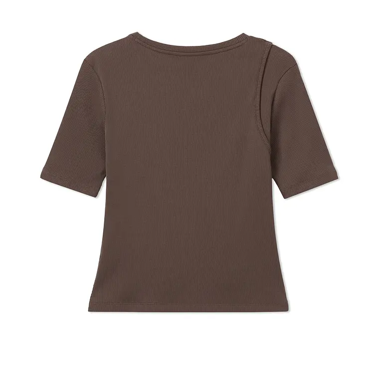 Футболка женская LACOSTE Six/Cookie, цвет Six/Печенье — фото 3