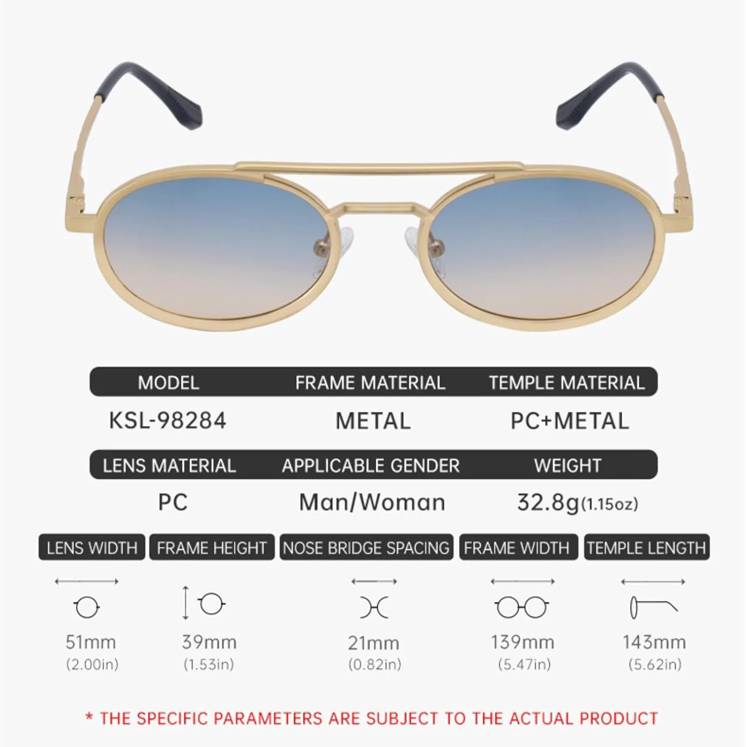 

Солнцезащитные очки в овальной оправе для женщин и мужчин, в стиле ретро, ​​стимпанк, с защитой от УФ-излучения UV400, модные, с двойным лучом TVTBBVV, C7goldwhite