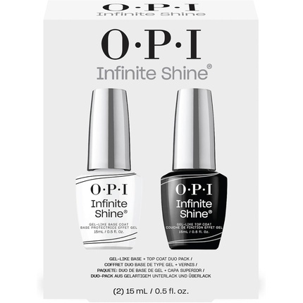 

Лак для ногтей Infinite Shine Long-wear System, гелеобразный лак для ногтей, базовое и верхнее покрытие, набор из 2 х 15 мл OPI