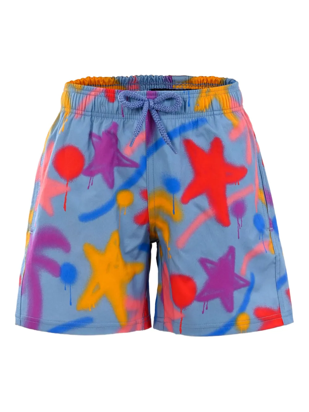 

Шорты для плавания с аэрозольной краской Palm Angels Kids, синий