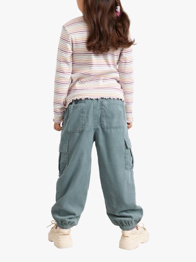 Детские вельветовые карго-брюки Lindex, Dusty Aqua — фото 2