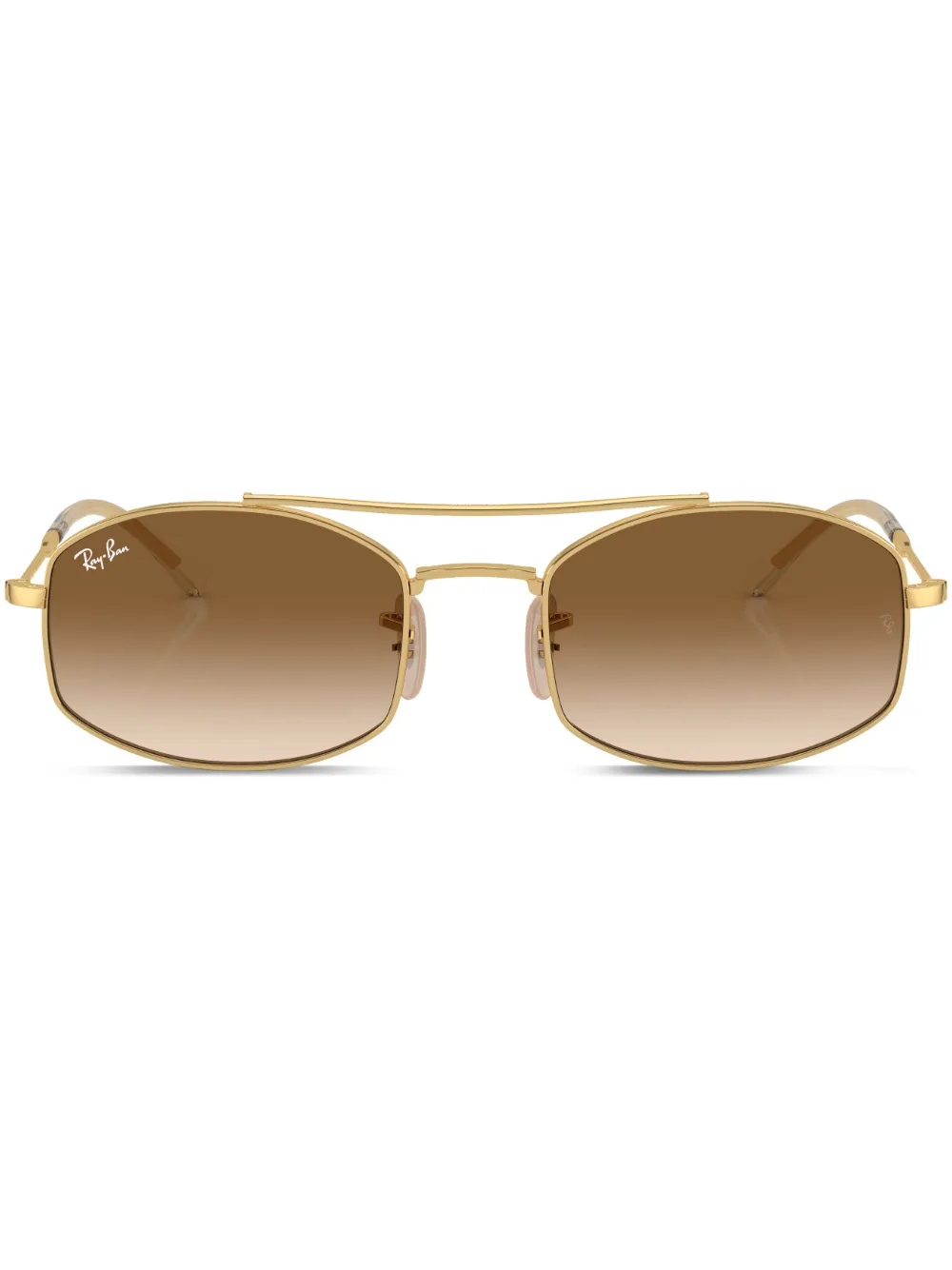

Солнцезащитные очки в квадратной оправе с логотипом Ray-Ban, золотой