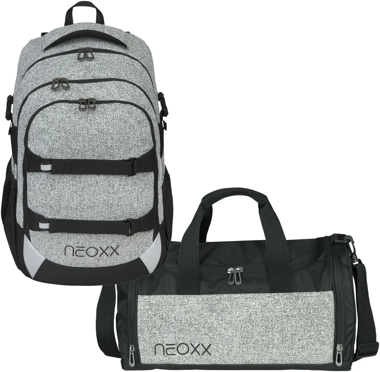 

Школьный рюкзак neoxx "Wool the World Backpack & Sports Bag", отражающие поверхности, изготовлены из переработанных ПЭТ-бутылок, цвет Neo