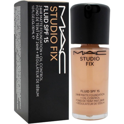 MAC Studio Fix Fluid SPF 15 24Hr Matte Foundation Plus Oil Control NW22 для женщин 1 унция — фото 3