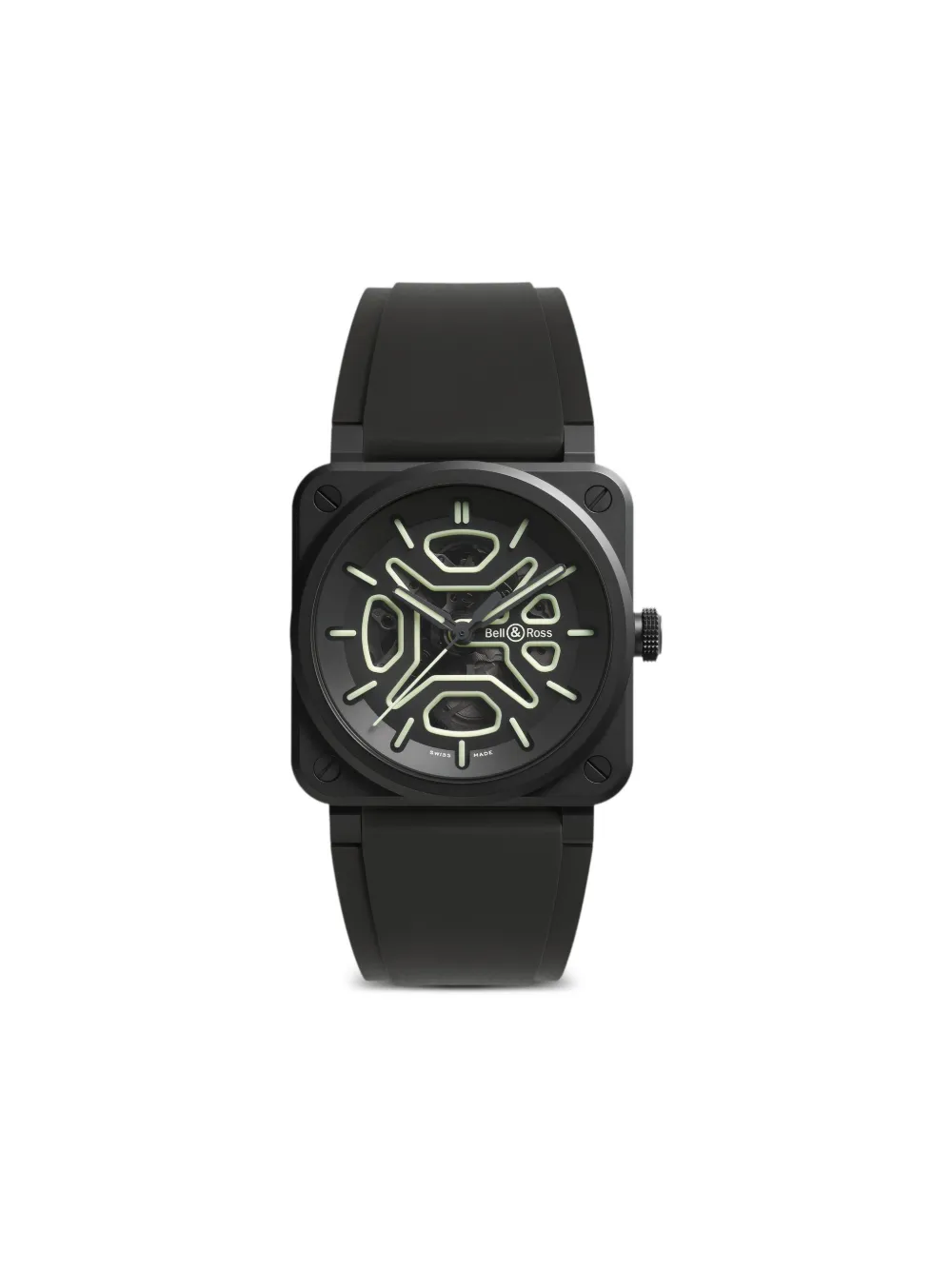 

Наручные часы BR-03 Skeleton Lum Ceramic 41 мм Bell & Ross, черный