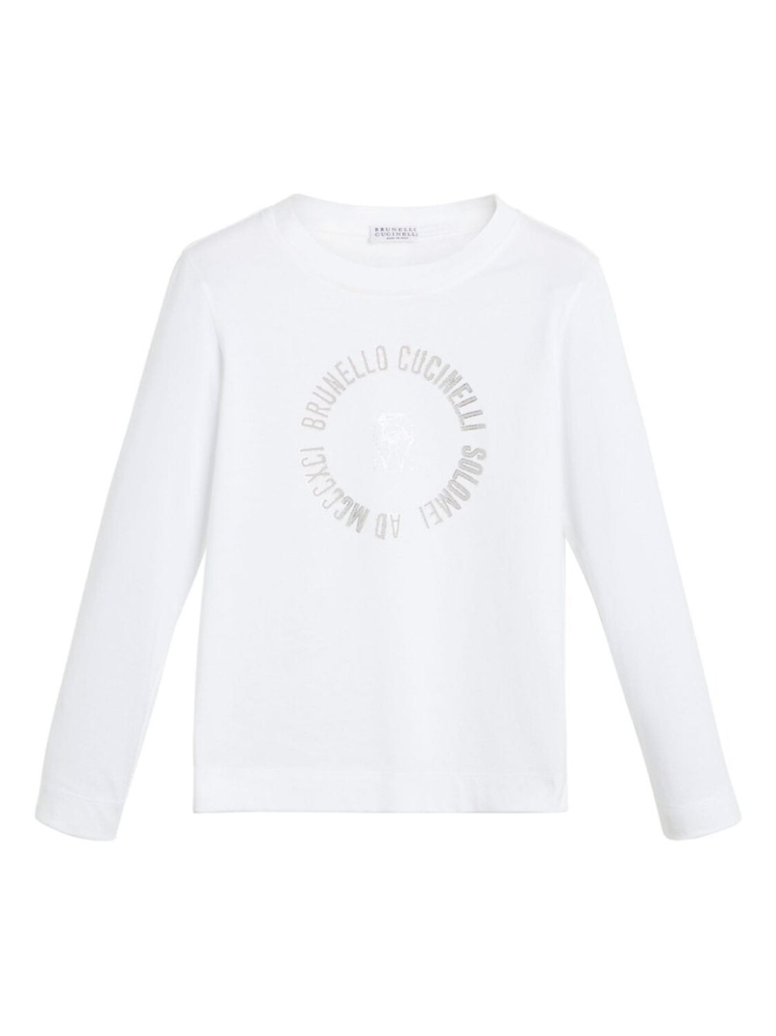 

Brunello Cucinelli Kids футболка с длинными рукавами, белый
