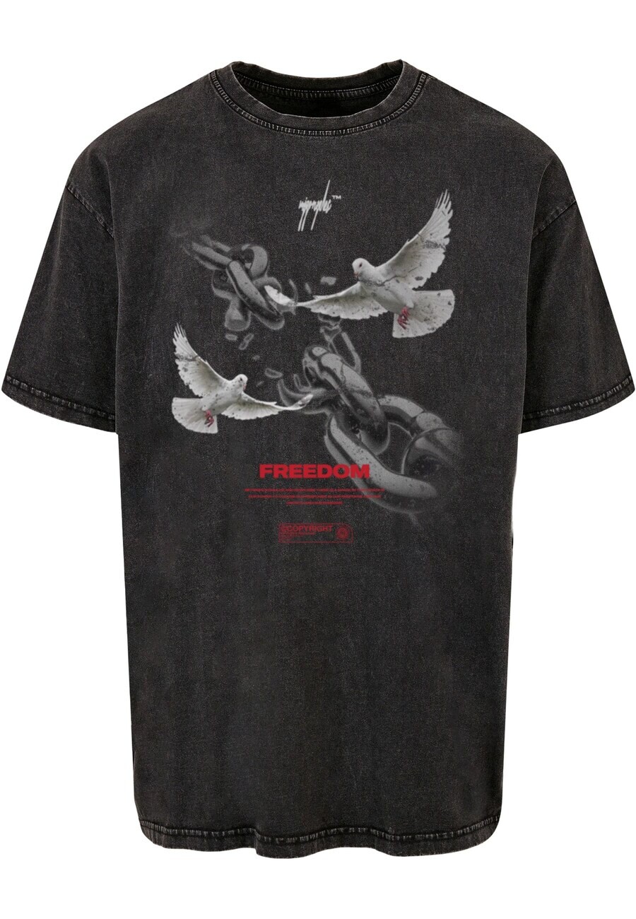 

Топ оверсайз MJ Gonzales Oversized Shirt Freedom, пятнистый черный
