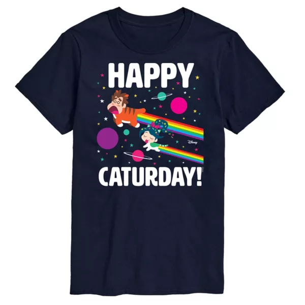 

Мужская футболка Wreck it ralph с надписью «Happy Caturday» Disney, синий