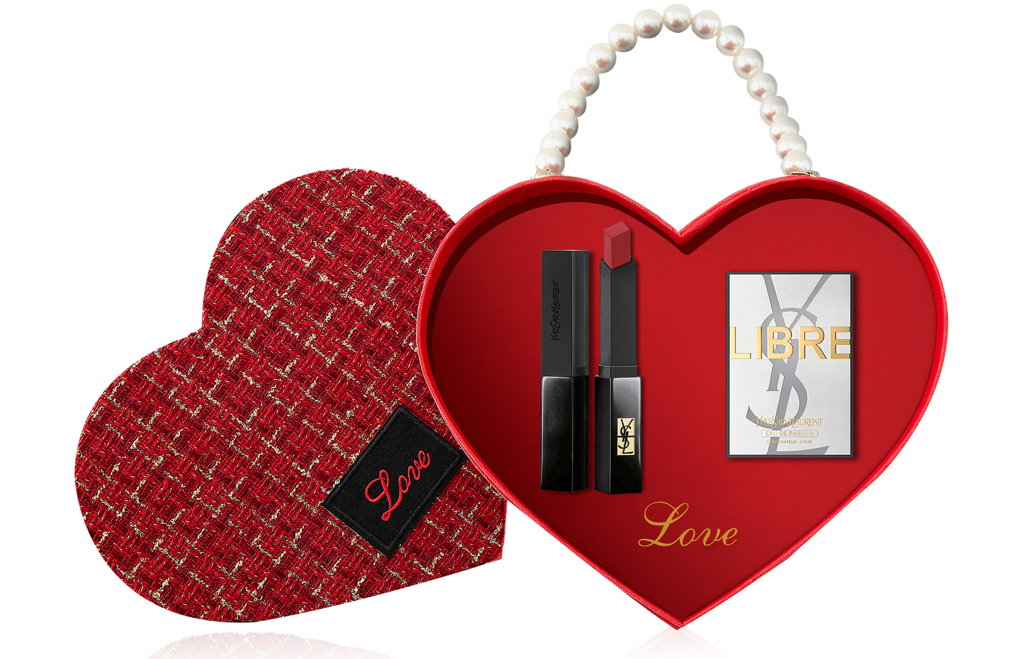 Подарочный набор Yves Saint Laurent: губная помада Rouge Pur Couture The Slim Matte Lipstick N°1966 + пробник парфюма Libre — фото 3
