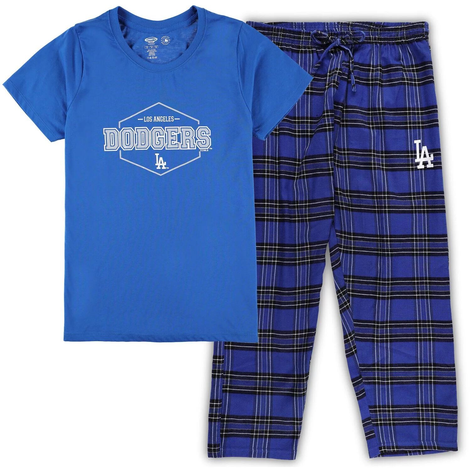 

Женский комплект для сна со значком больших размеров Concepts Sport Royal/серый Los Angeles Dodgers