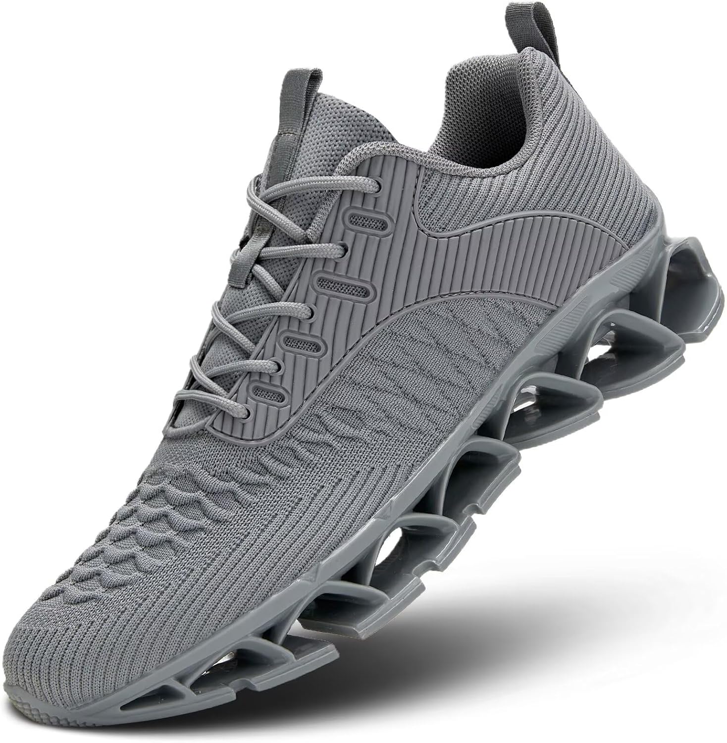 

Мужские кроссовки без шнурков для ходьбы, бега, тенниса, повседневной носки, модные, удобные, с противоскользящей подошвой, для работы и спорта Kvovzo, серый