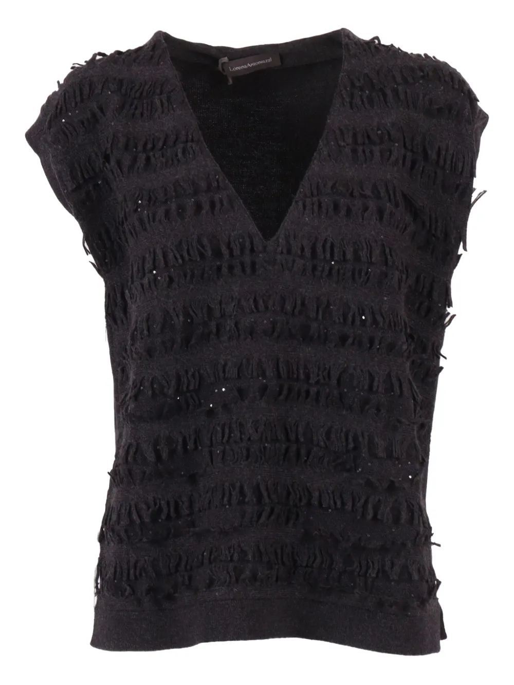 

Вязаный жилет Lorena Antoniazzi, серый