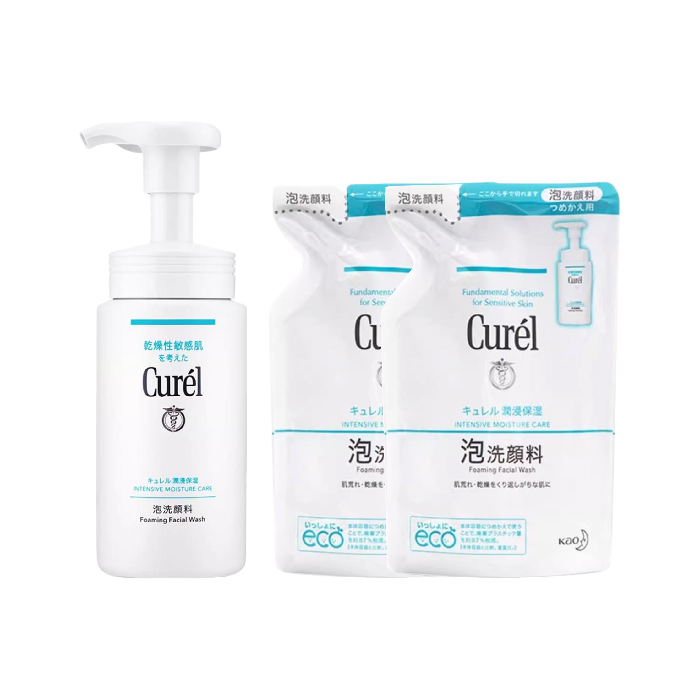 

Очищающая пенка KERUN очищение, успокаивает, увлажняет, восстанавливает 150мл+130мл/150мл+130мл*2 Curél