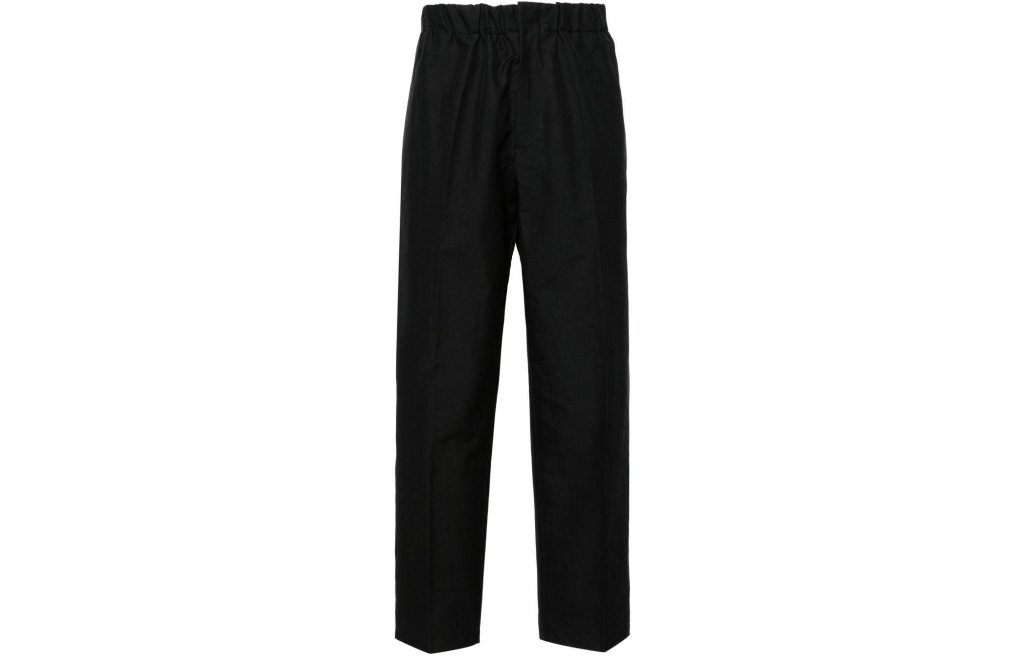 

Брюки из хлопка с эластичным поясом JIL SANDER, черные