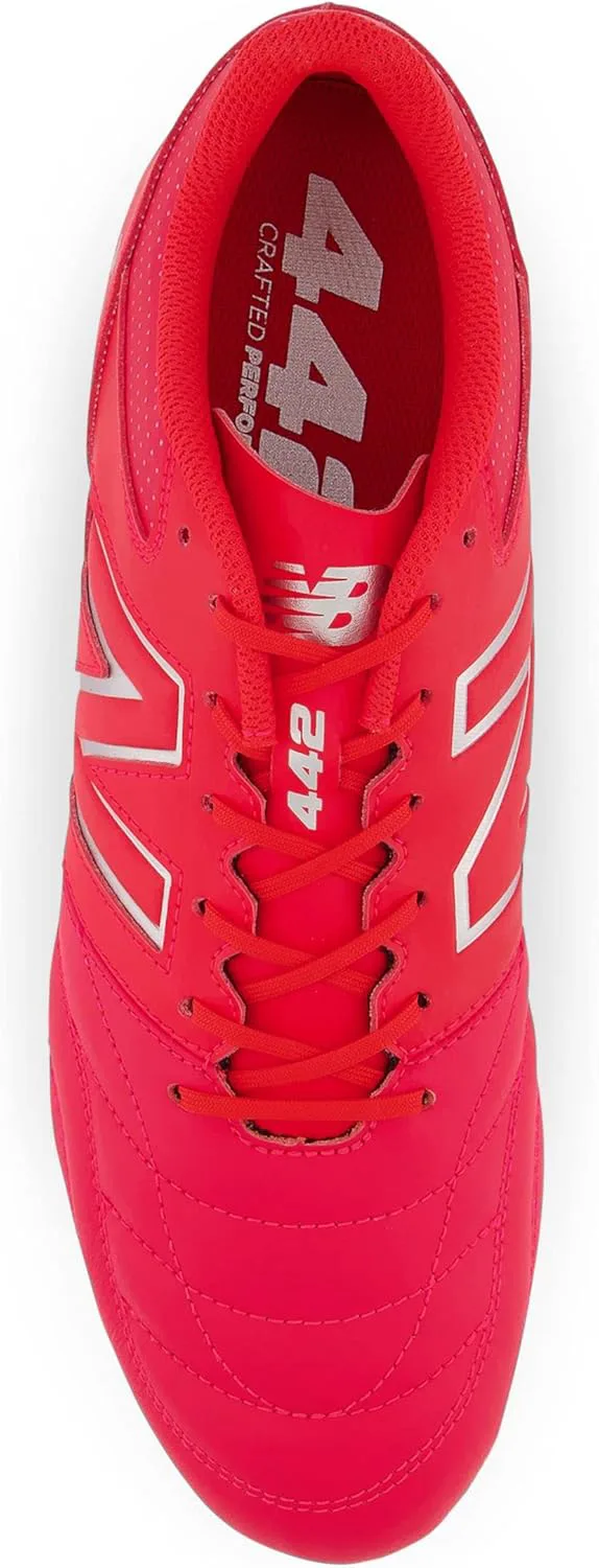Футбольные бутсы New Balance Men's 442 V2 Team FG, красно-белый — фото 4
