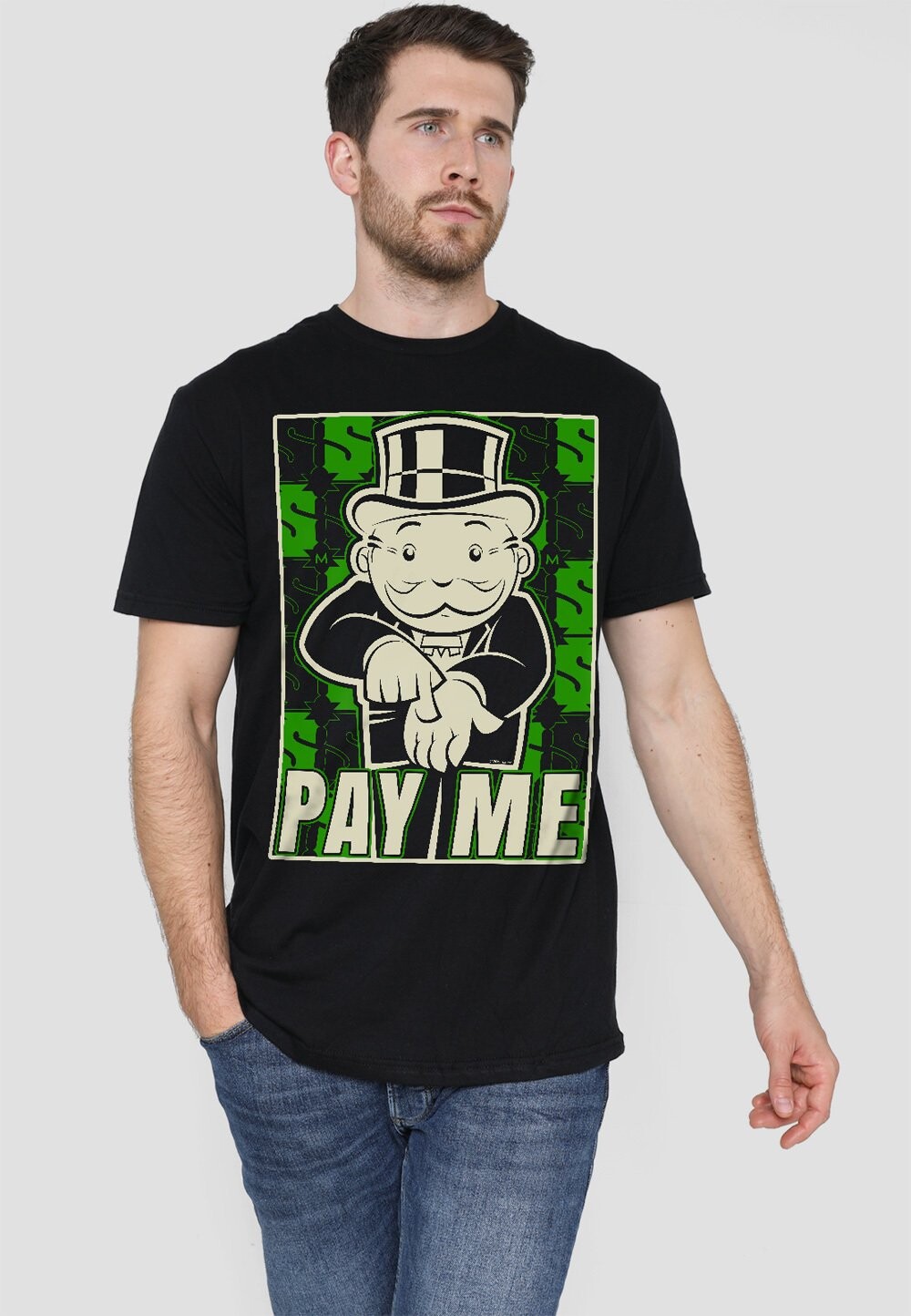 

Футболка с принтом MONOPOLY PAY ME Cotton Soul, черный