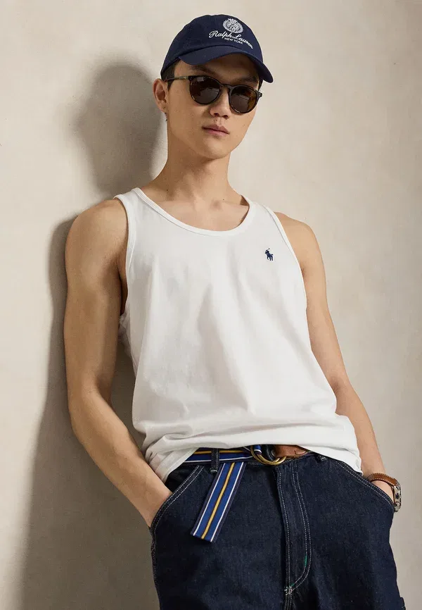 Майка-борцовка Polo Ralph Lauren Washed Jersey Tank Top, белый