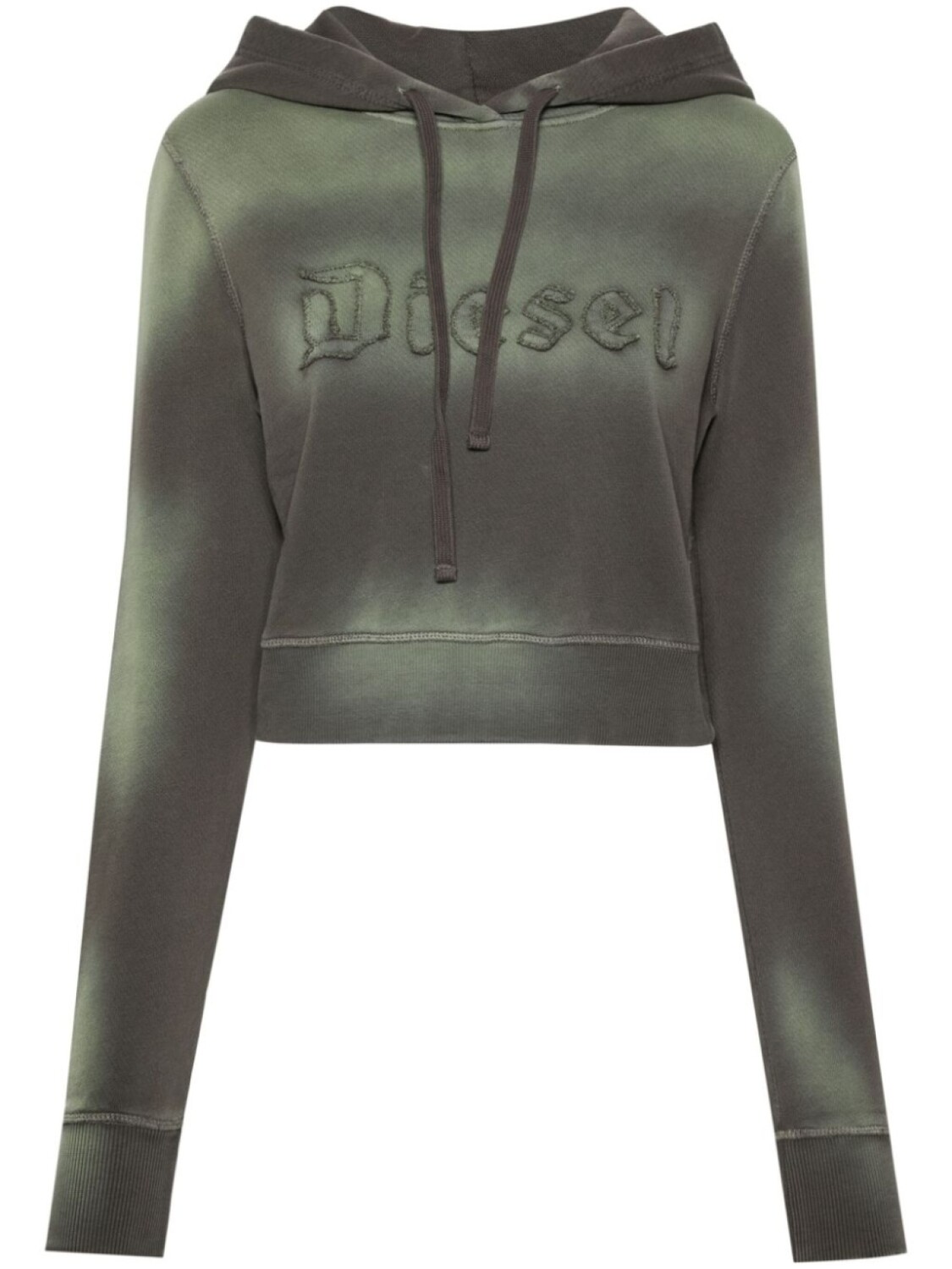 

Diesel тонкая укороченная толстовка из хлопка, зеленый