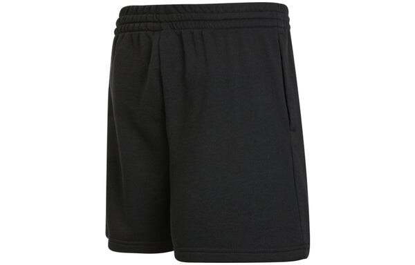 Шорты men's solid color logo micro mark lacing knit athleisure casual sports shorts black Adidas, мультиколор — фото 2