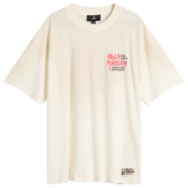 

Футболка в честь юбилея Iron Maiden Represent, цвет washed ecru