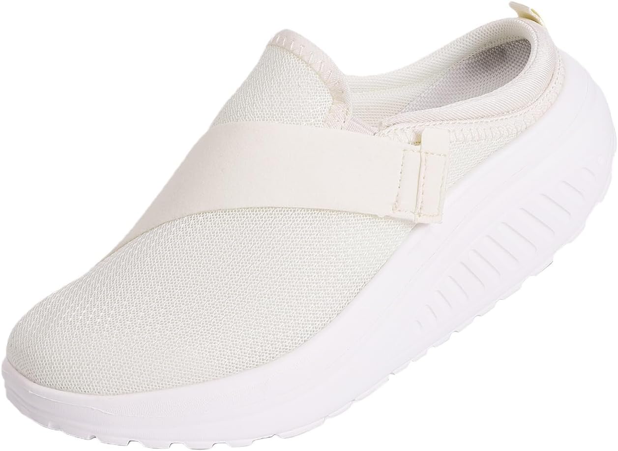 

Женские тапочки с открытой пяткой, мюли, сабо с поддержкой свода стопы, дышащие, удобные, нескользящие, прогулочные обувь с регулируемой пряжкой, широкие замшевые сабо, обувь с нулевым перепадом, ботинки-потато Ayziemezm, бежевый