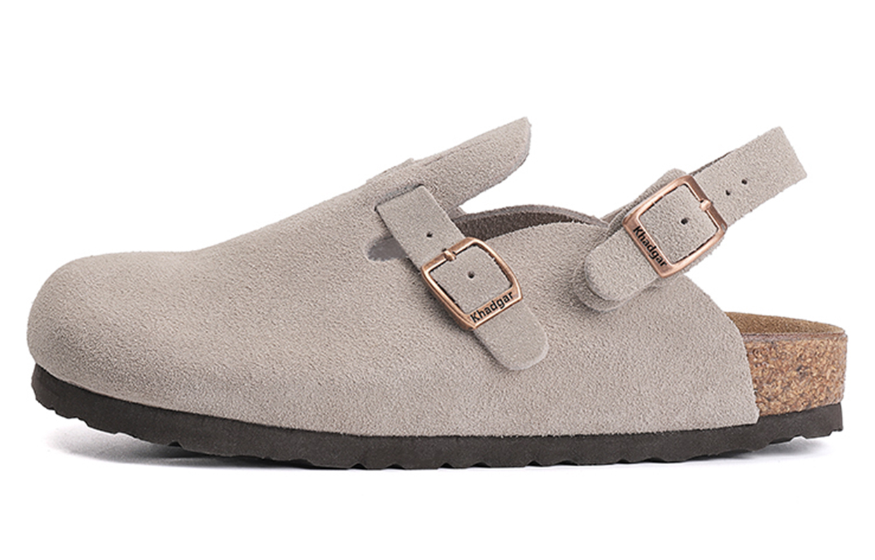 Khadgar Биркеншток мюли на мягкой пробковой подошве с закрытым носком, частично закрытые, реверсивные, унисекс, розовые, цвет Pink — фото 4