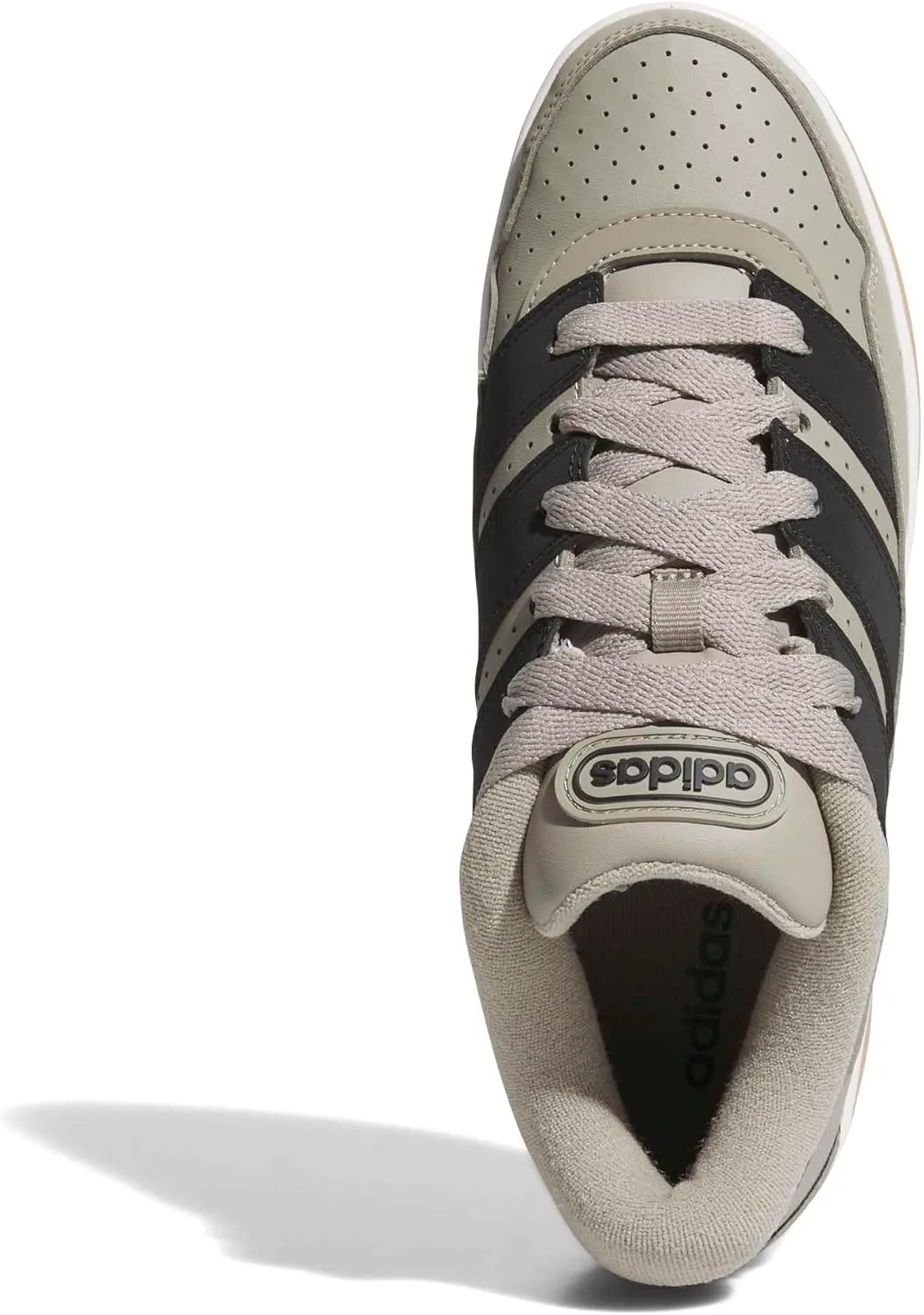 Мужские кроссовки Adidas Break Start 2000 с шнуровкой, повседневные - серые, бежевый/черный — фото 2