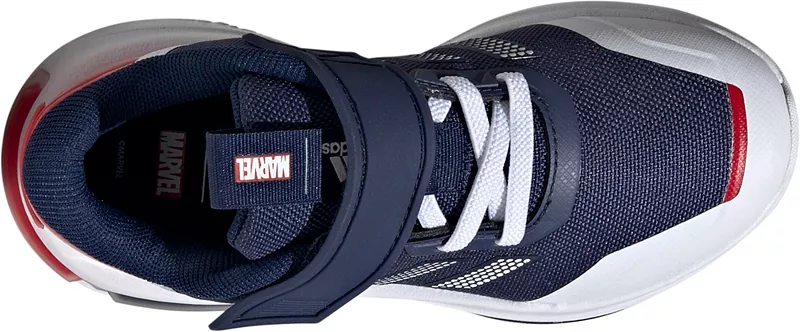 Детские кроссовки для дошкольного возраста Adidas Marvel x Racer, цвет Blue/White/Silver — фото 4