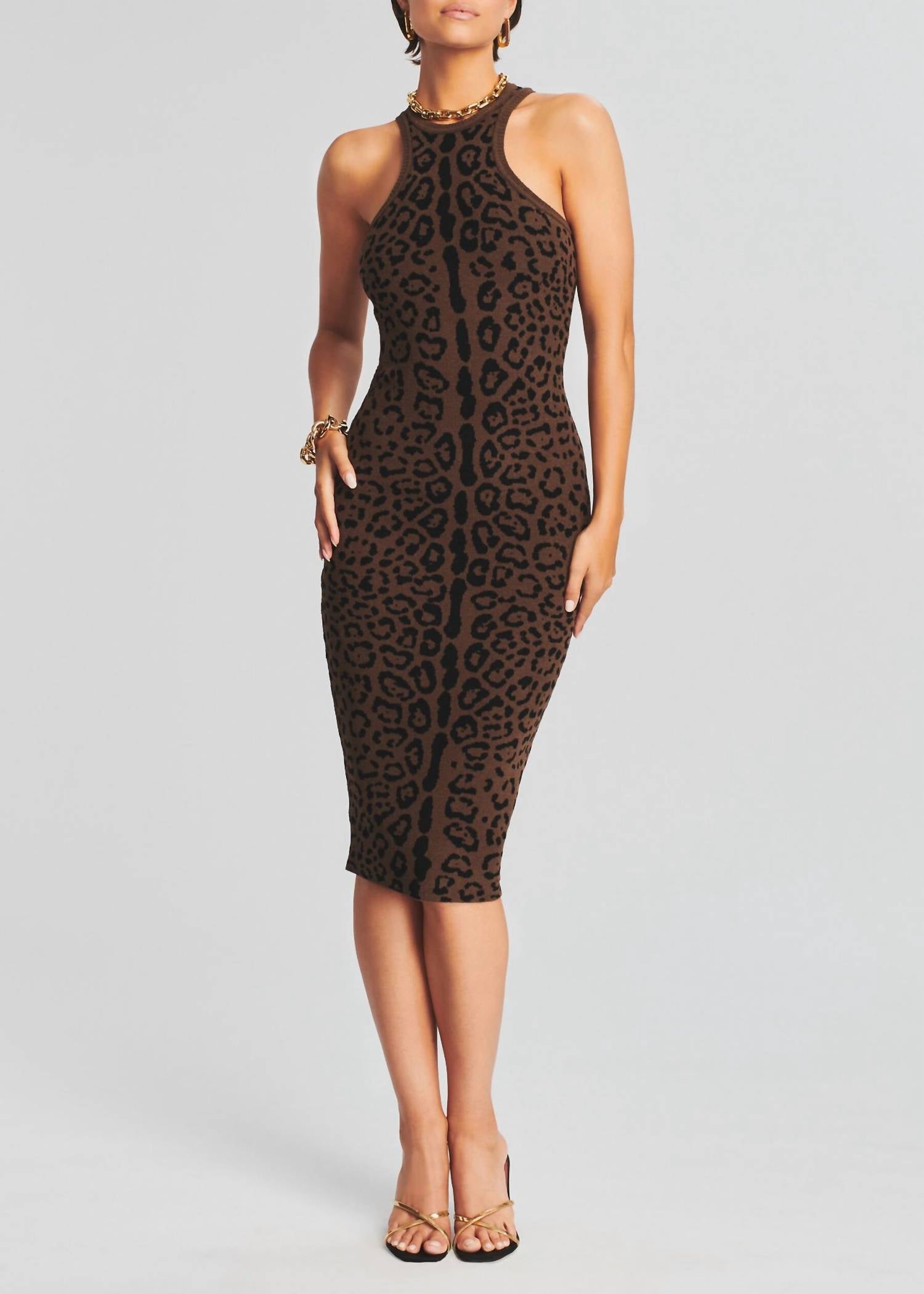 

Платье Sabine из жаккарда цвета гепарда SER.O.YA, цвет cheetah jacquard