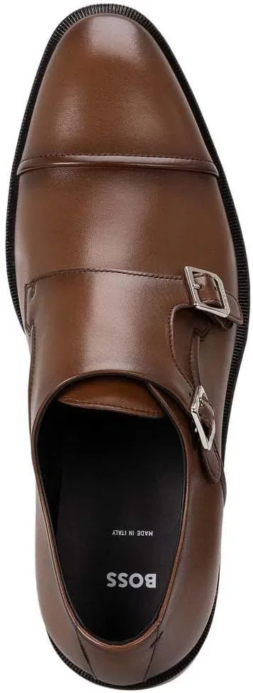 Мужские монашеские туфли BOSS Derrek Buly Monk, Medium Brown — фото 3