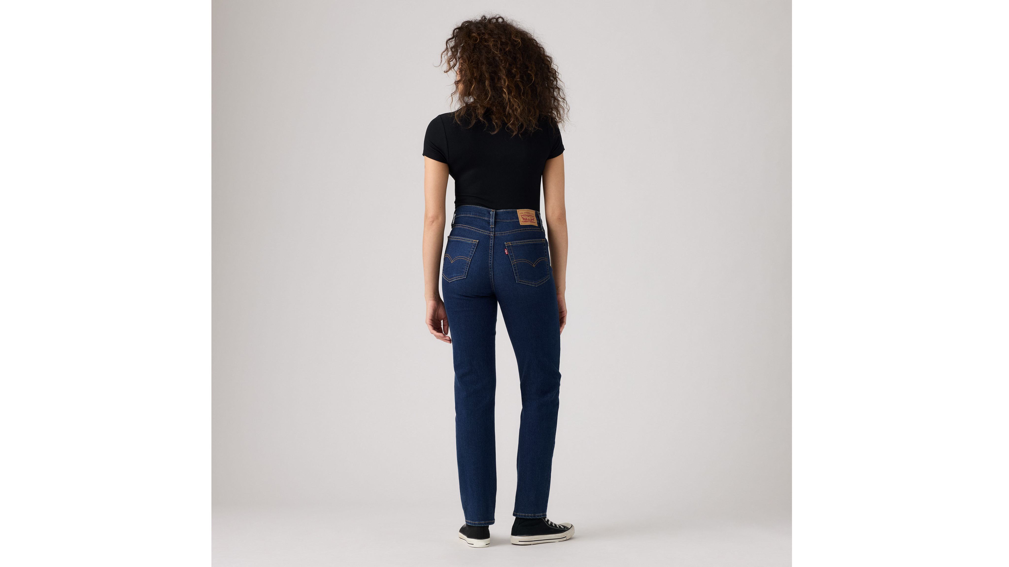 724 Прямые женские джинсы с высокой посадкой Levi's, цвет Chelsea Carbon Glow - Dark Wash — фото 3