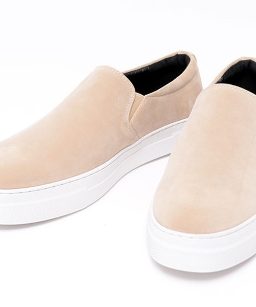 Туфли-слипоны CavariA на платформе из искусственной кожи, BEG-S (Beige Suede)