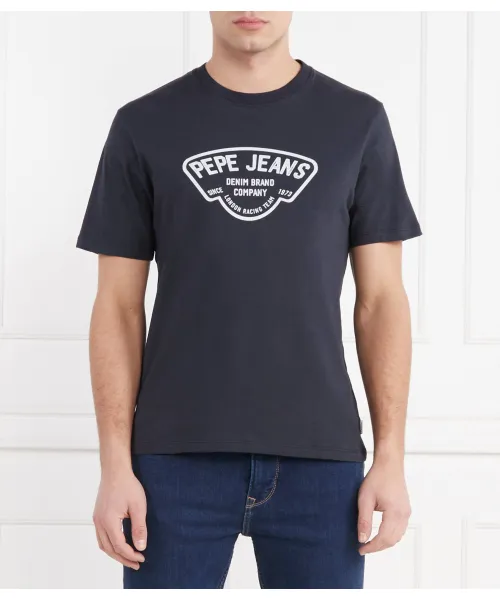 

Футболка с вишней Slim fit Pepe Jeans London, синий
