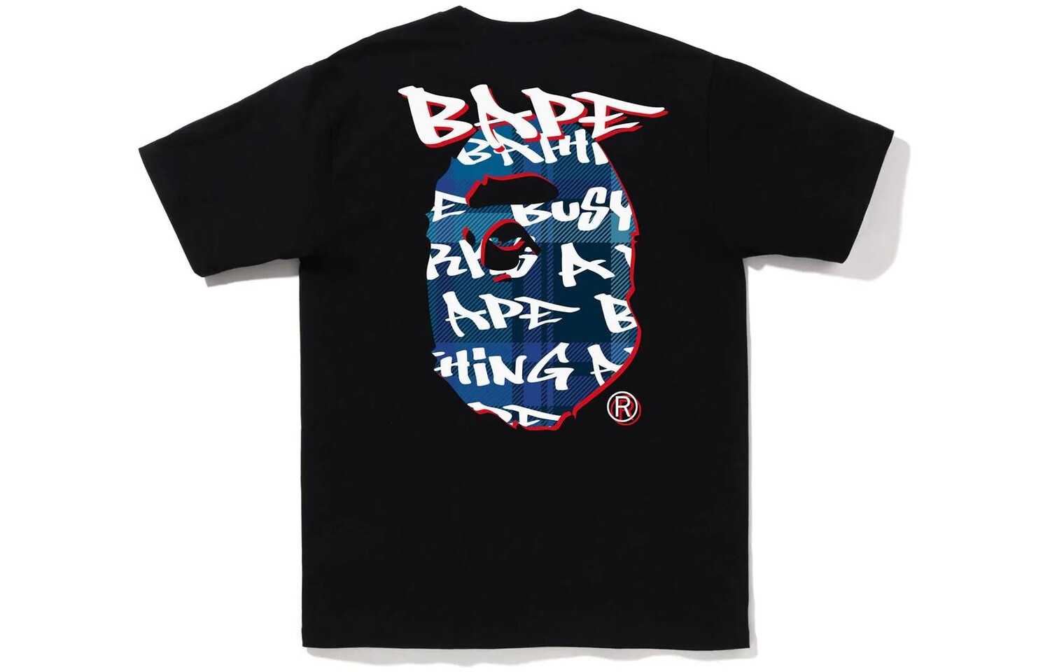 Футболка BAPE Graffiti Check с изображением обезьяны A Bathing Ape, белый/желтый — фото 4