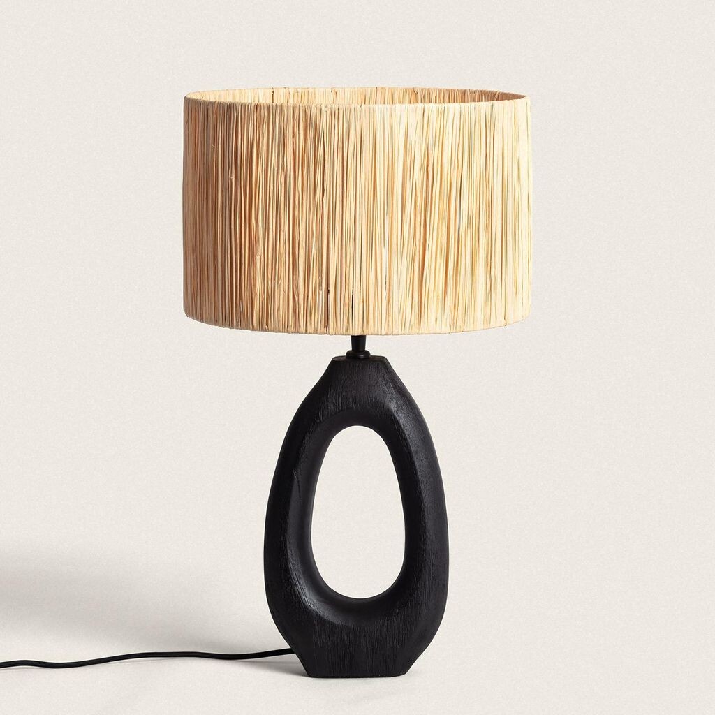 

Настольная лампа Wood Black Darshan ILUZZIA Natural
