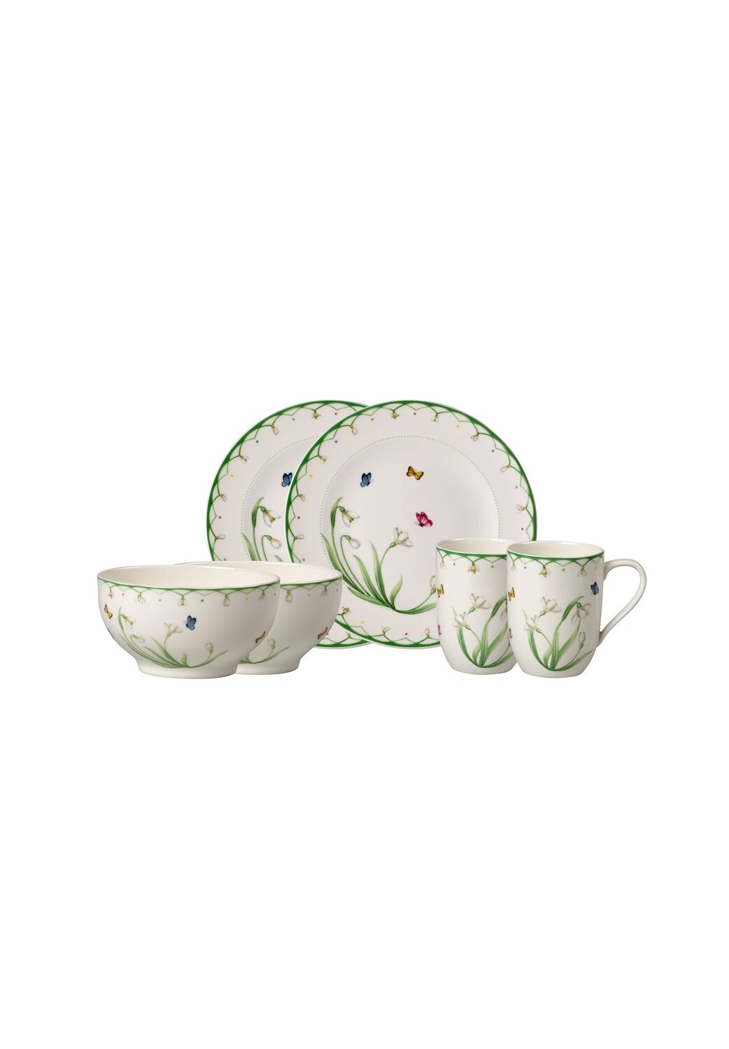 

Набор для завтрака, 12 предметов, на 4 персоны Colorful Spring Villeroy & Boch, зеленый