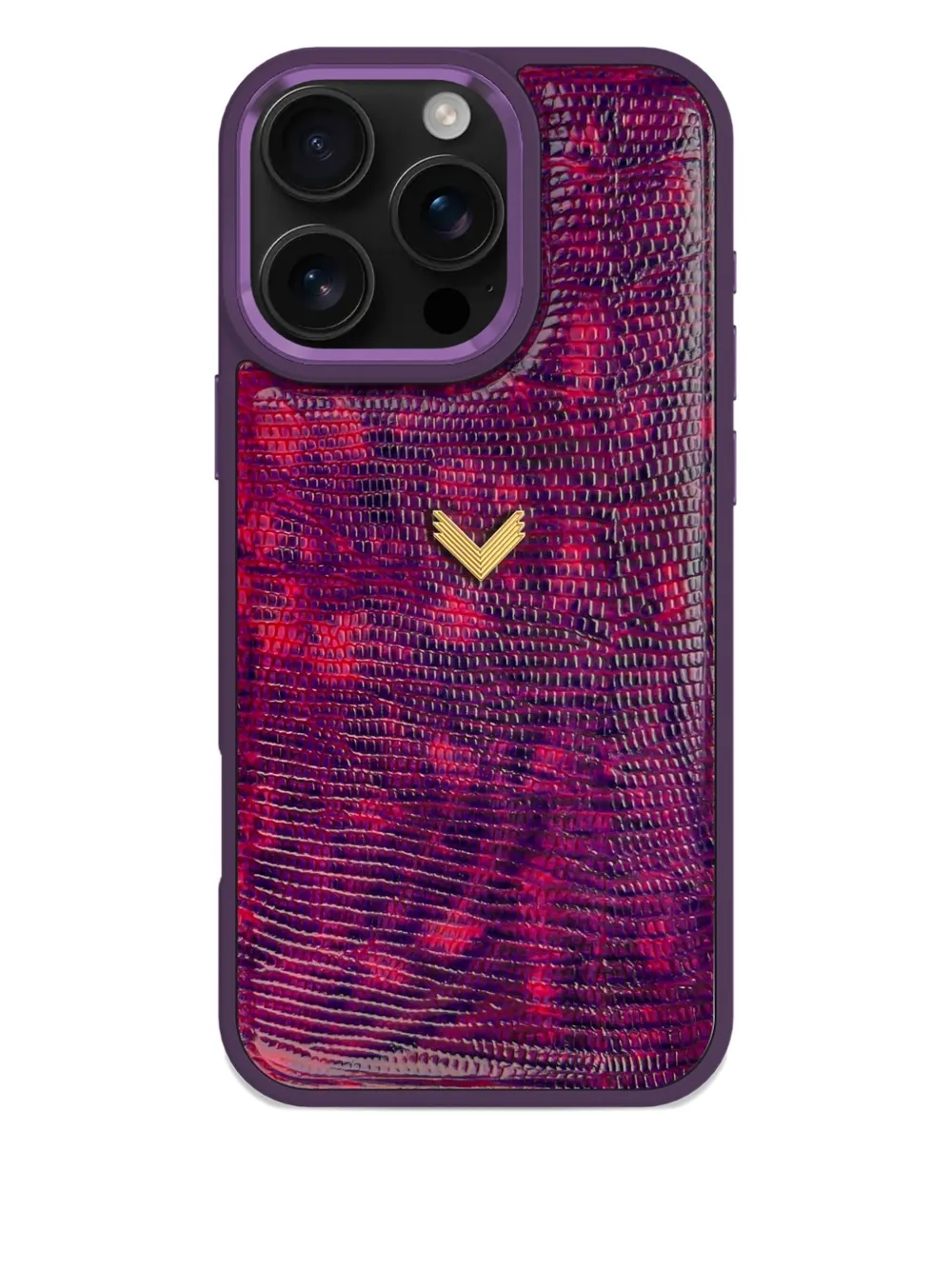 

Чехол для iPhone 16 Pro Max с текстурой под ящерицу Velante, фиолетовый