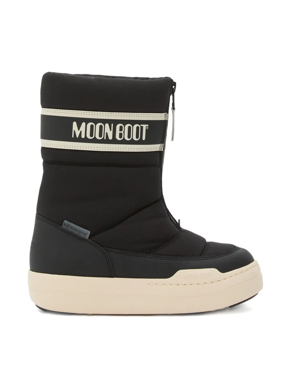 

Стеганые ботинки Park Strap с застежкой-молнией спереди Moon Boot Kids, черный