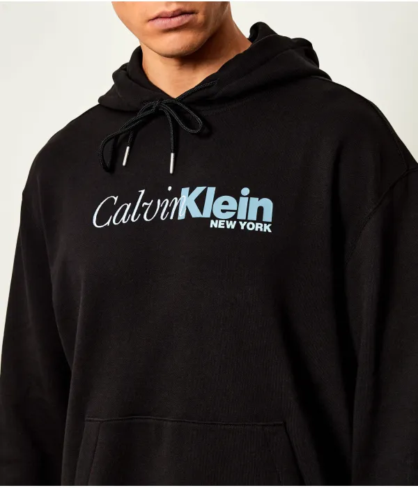Махровая толстовка Loose fit Calvin Klein, черный — фото 4