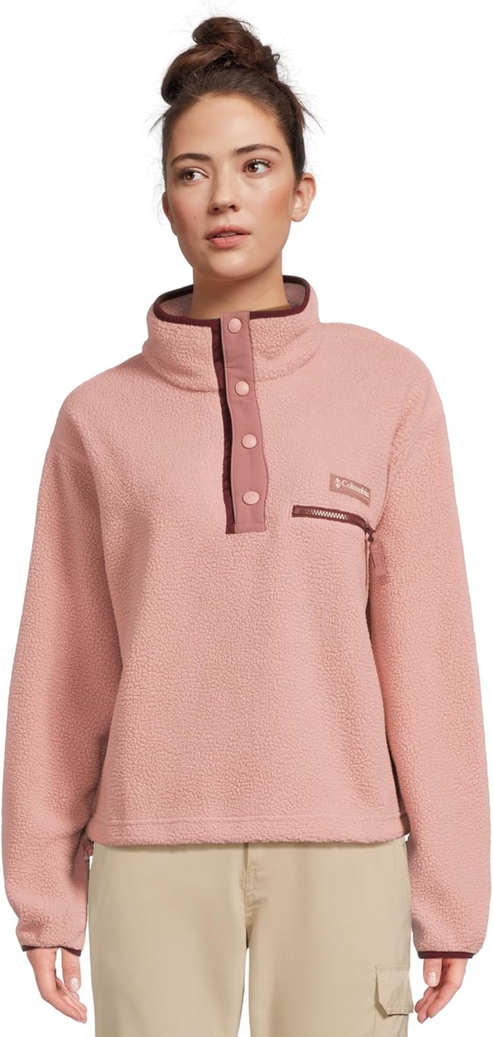 

Женская флисовая кофта Columbia Helvetia II с укороченным жакетом на застежке, Eraser Pink/Fig/Rich Wine, Красный, Женская флисовая кофта Columbia Helvetia II с укороченным жакетом на застежке, Eraser Pink/Fig/Rich Wine