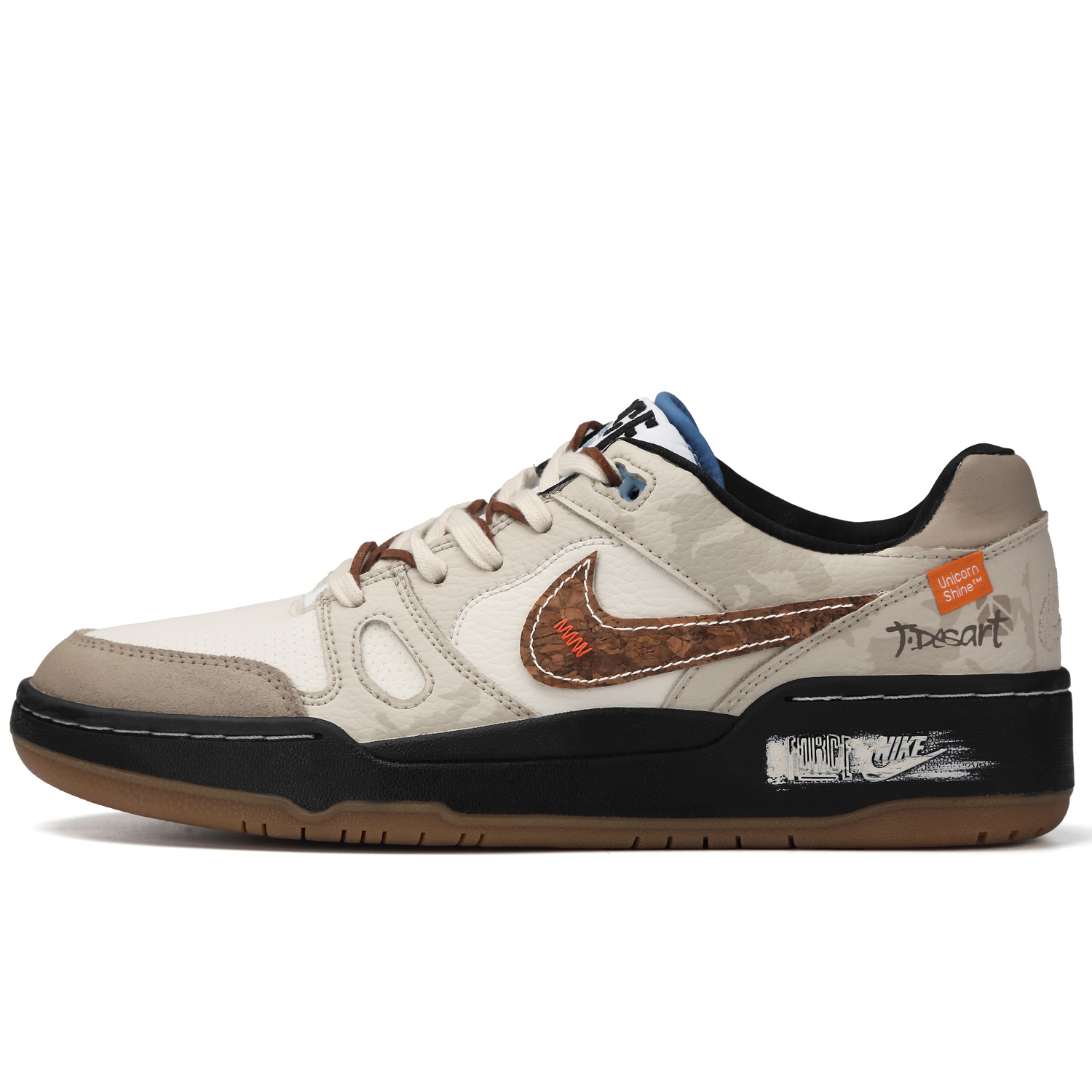 

Full Force Prairie Wanderer Low top мужские скейтборд кроссовки Nike, бежевый/коричневый