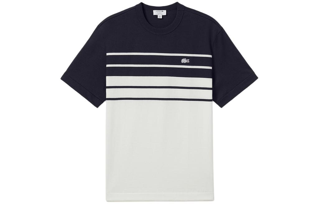 Футболка из органического хлопка в полоску LACOSTE, черный белый — фото 3