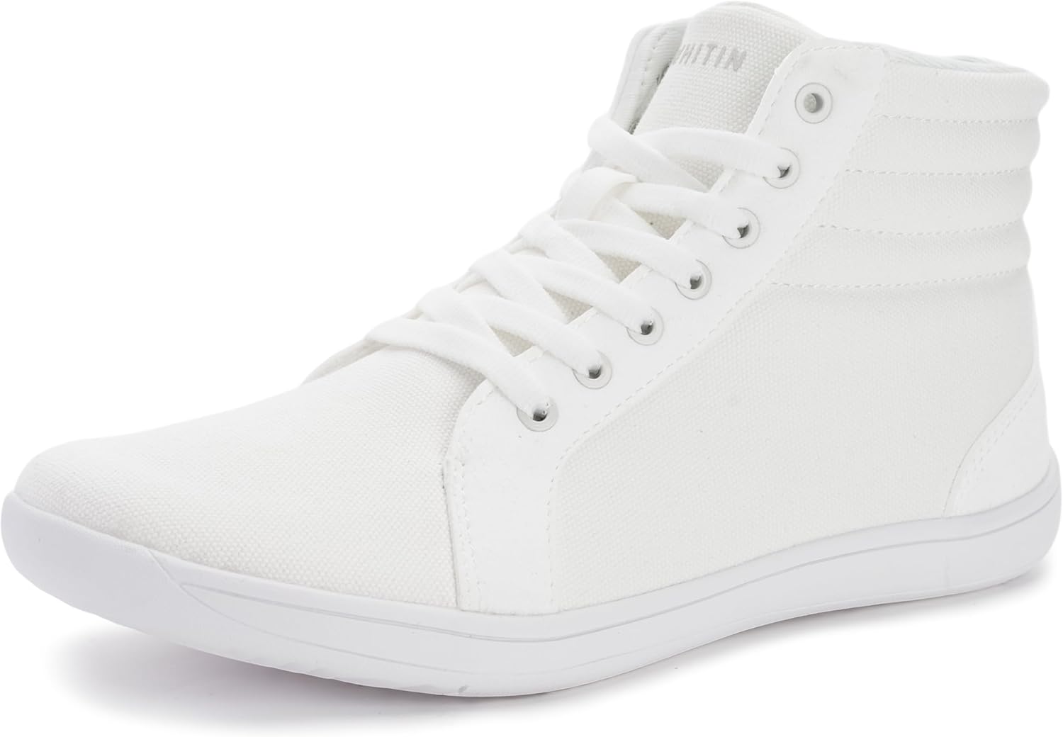 

Мужские широкие высокие минималистичные кроссовки WHITIN, Подошва с нулевым уклоном, Амортизирующая поддержка голеностопа, белый