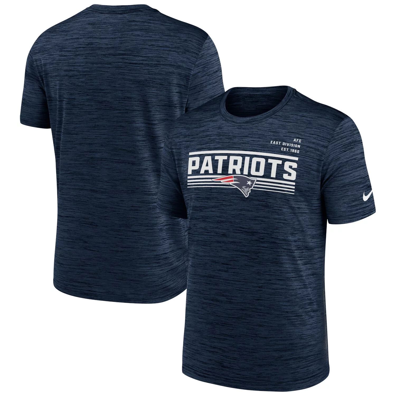 

Мужская темно-синяя футболка New England Patriots Yardline Velocity Performance Nike, Синий, Мужская темно-синяя футболка New England Patriots Yardline Velocity Performance Nike