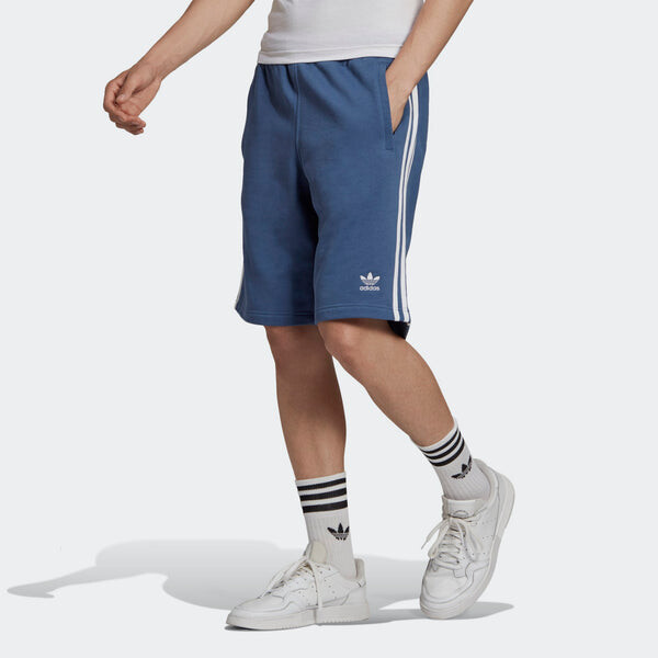 Шорты originals 3-stripes logo embroidered sports shorts blue Adidas, синий — фото 4
