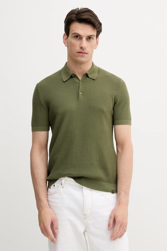 

Хлопковая поло United Colors Of Benetton, зеленый